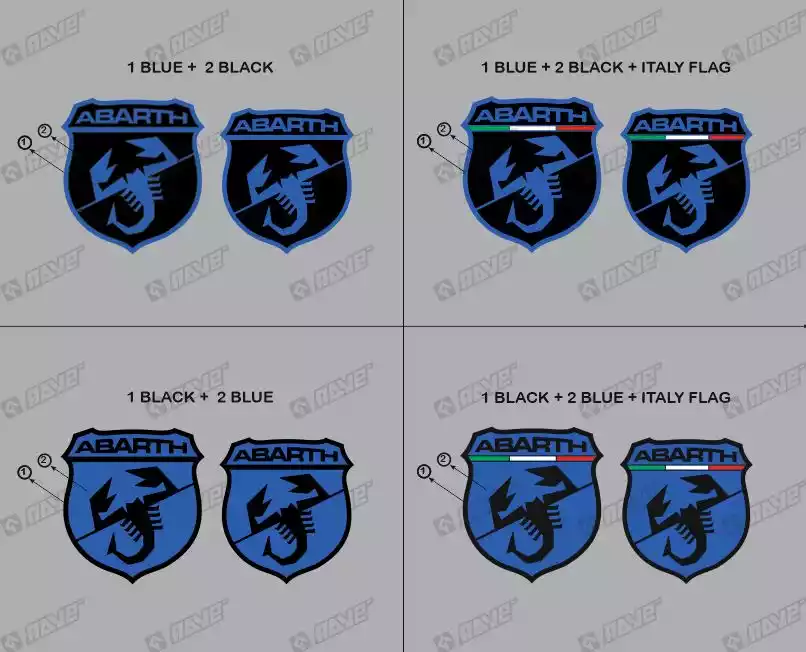 VINILO INSIGNIA DELANTERA Y TRASERA ABARTH - Imagen 2